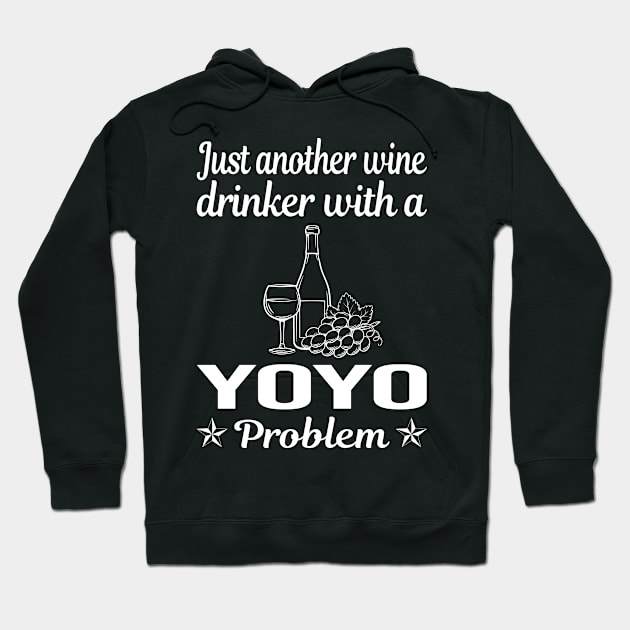 Funny Wine Drinker YoYo Yo-Yo Hoodie by lainetexterbxe49